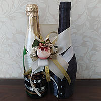 Свадебная повязка на шампанское айвори