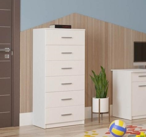 Комод с Выдвижными Ящиками MebelProff Комод-6 МДФ, Тумба для Хранения ...