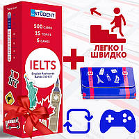 Картки для вивчення англійської мови English Student IELTS ENG TO ENG 500 англо-українських карток