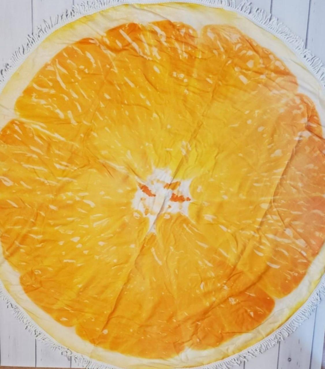 Пляжне кругле покривало Помаранч, фото 1