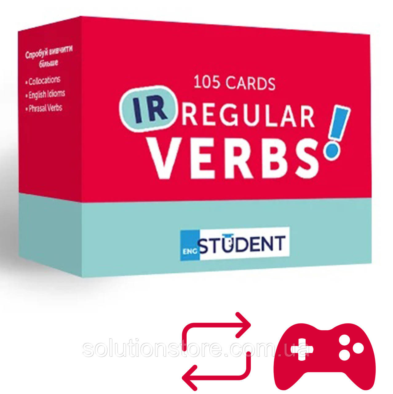 Картки для вивчення англійської мови English Student IRREGULAR VERBS Професійний англійський 105 карт