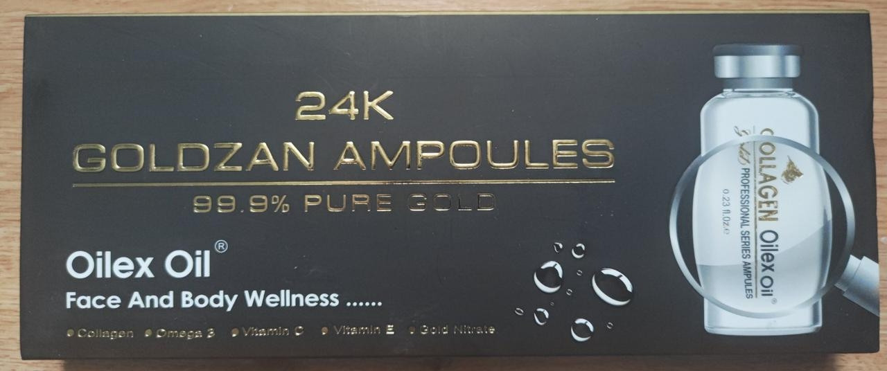 Купить Collagen Oilex Oil Face and Body Welness 24k Goldzan Ampoules ...