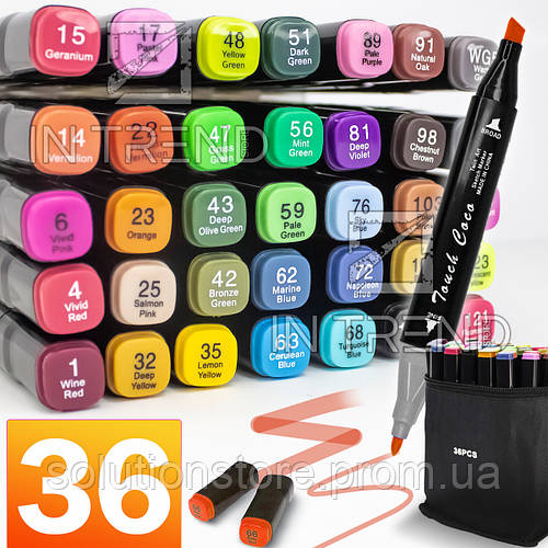 Купить Скетч маркеры 36 шт. TouchCoco Набор для рисования ...