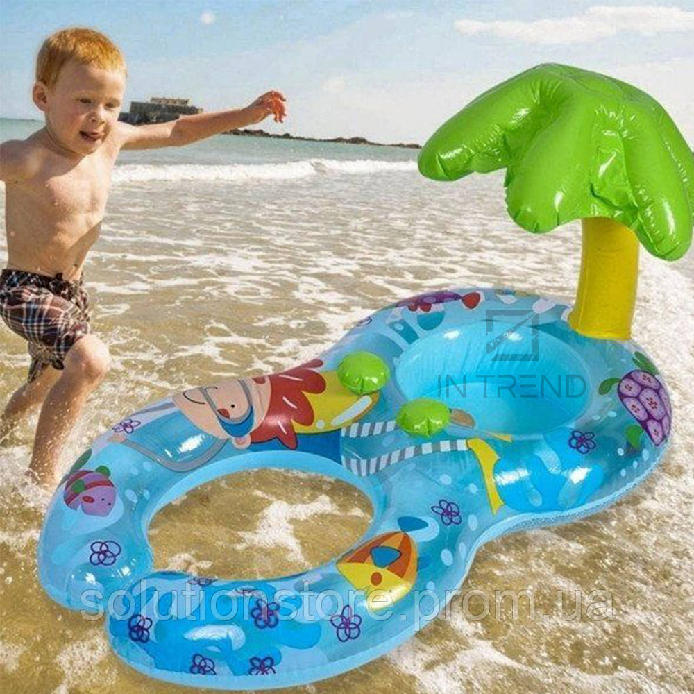 Купить Надувной плот Intex 117х75 см Голубой детский пляжный матрас ...