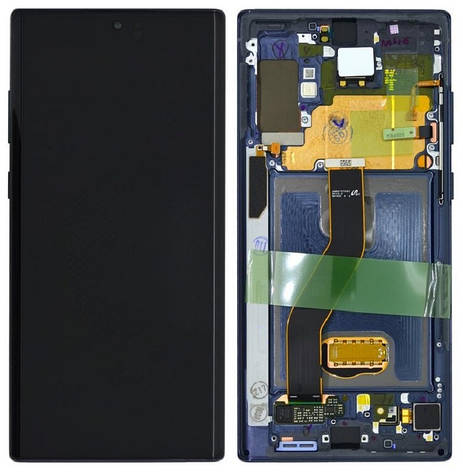 Дисплей Samsung Galaxy Note 10 Plus N975 с тачскрином и рамкой, оригинал 100% Service Pack, Blue, фото 2