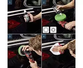 Полірувальний круг середньої жорсткості зелений 160 мм SONAX Polishing Pad Green (Medium), фото 3