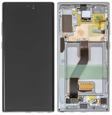Дисплей Samsung Galaxy Note 10 Plus N975 с тачскрином и рамкой, оригинал 100% Service Pack, White, фото 2