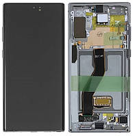 Дисплей Samsung Galaxy Note 10 Plus N975 с тачскрином и рамкой, оригинал 100% Service Pack, Silver