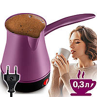 Электрическая маленькая кофеварка ТОП SINBO SCM-2928 kofevarka Фиолетовая переносная электротурка Компактная