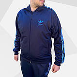 Чоловічий спортивний костюм адідас Класика блакитна 90-х Adidas Австрія Спортивні костюми великі розміри, фото 9