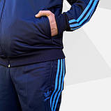 Чоловічий спортивний костюм адідас Класика блакитна 90-х Adidas Австрія Спортивні костюми великі розміри, фото 5