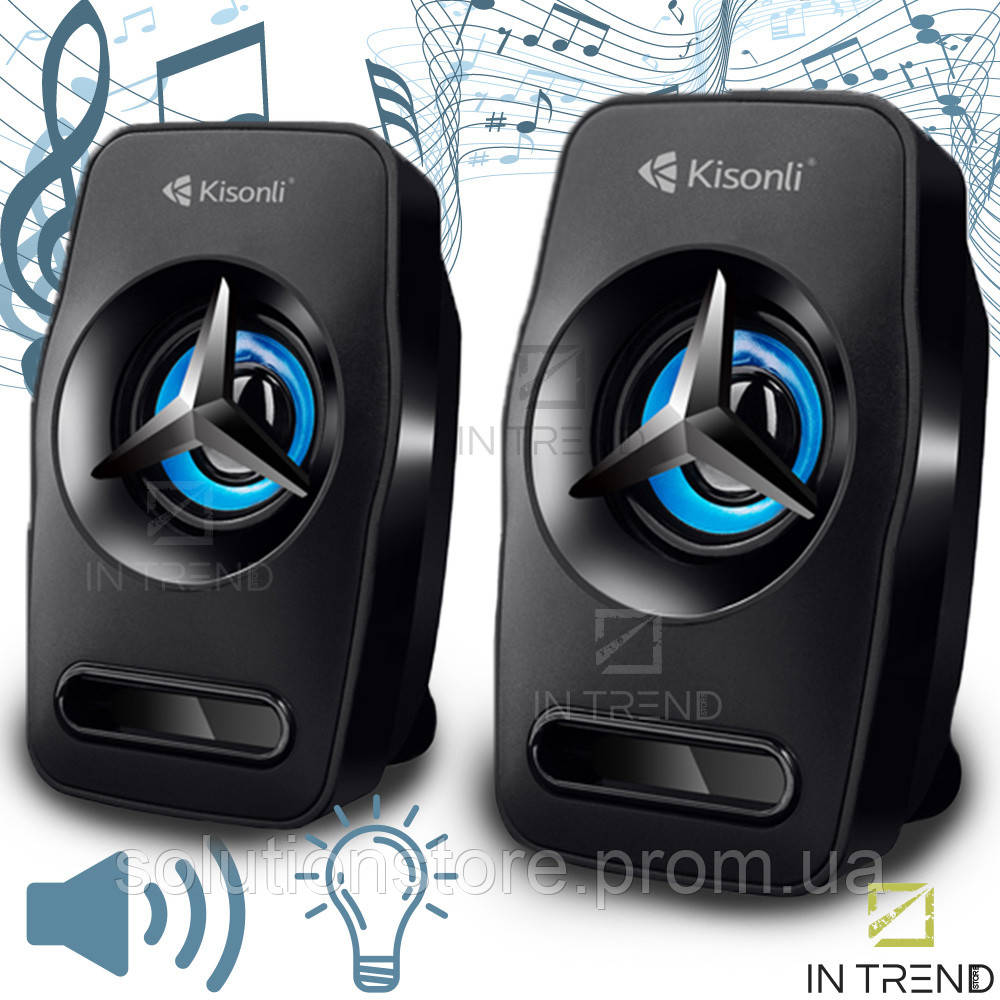 Колонки для ПК и ноутбука KISONLI L3030 Чёрные Компактные Громкие и Мощные  для компьютера ноутбука телефона (ID#1628933405), цена: 389 ?, купить на  Prom.ua