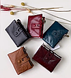 Шкіряний міні гаманець з двома відділеннями А03-КТ-10225 Темно-коричневий, фото 6