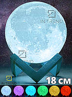 Ночник Луна 18 см 3D Magic Moon Light Touch Control Белый настольний сенсорный светильник для детей и взрослых