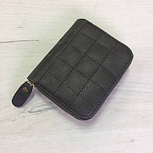 Квадратний міні гаманець зі стьобаної структурою 0830 Сірий