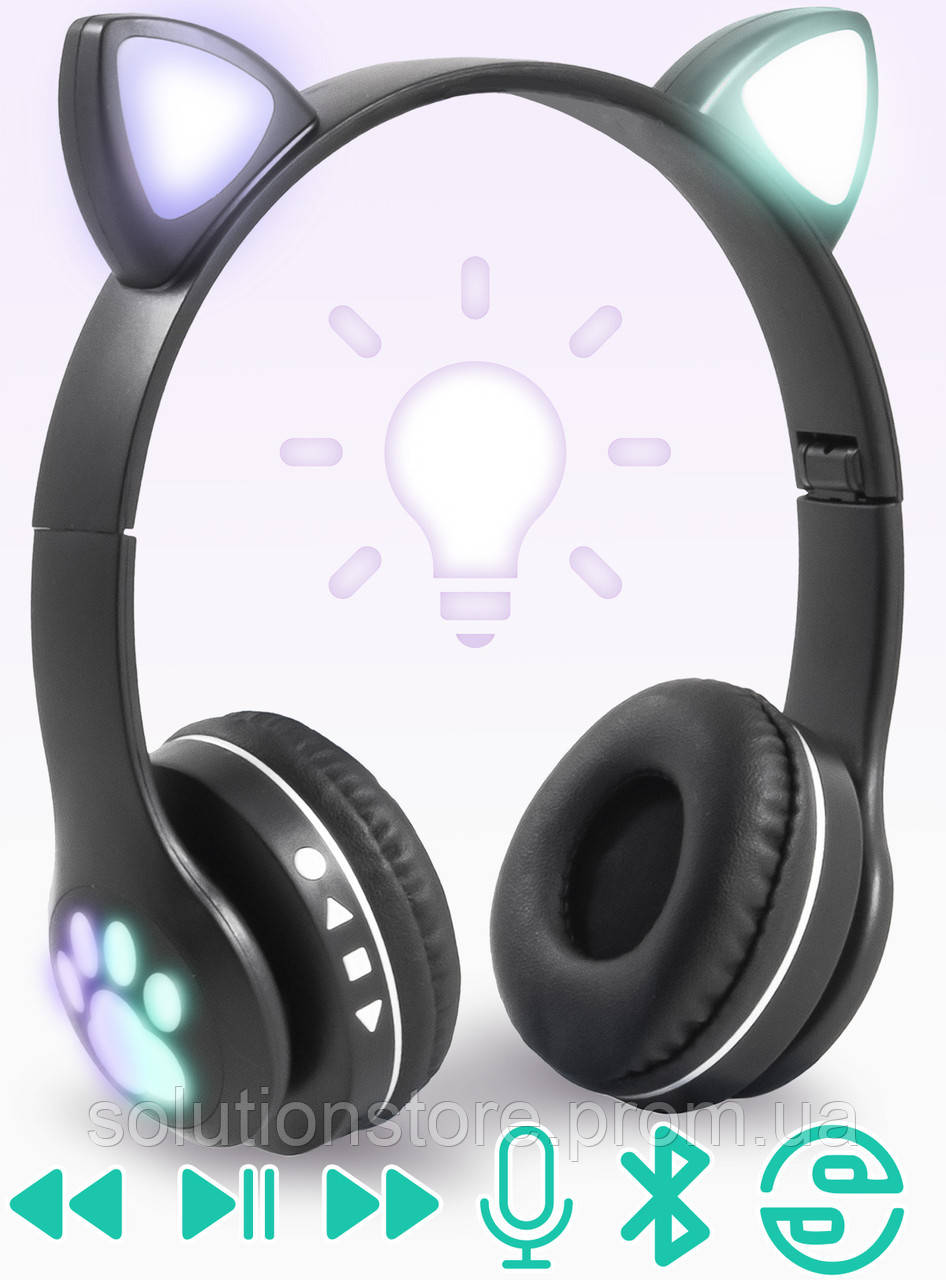Купить Наушники с кошачьими ушками Беспроводные Wireless headphones Cat