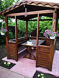 Дерев'яна альтанка 2 на 2 м, розбірна (на 6-8 осіб) "Бангкок", фото 3