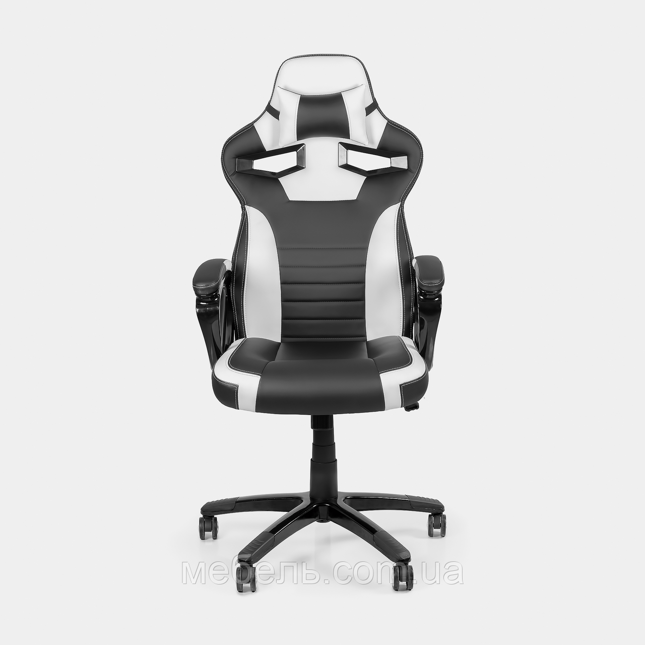 Кресло для роботи вдома Barsky SD-17 Sportdrive Game White/Black, чорний / білий