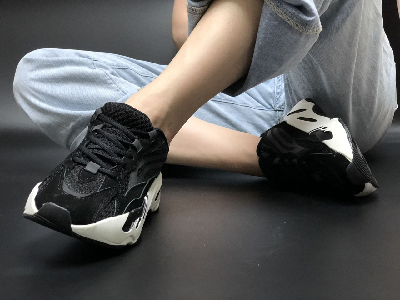Adidas Yeezy Boost 700 Black White Reflective