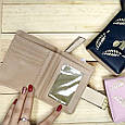 Невеликий стильний гаманець із перфорацією застібка на кнопці 0842 Рожевий, фото 3