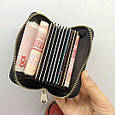 Міні шкіряний гаманець кардхолдер для картки на блискавці КТ-10212 Червоний, фото 2