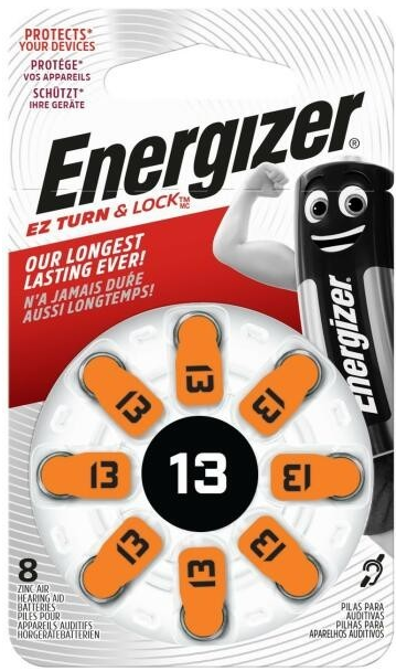 Батарейка Energizer Zinc Air 13 DP 8/48шт (Zinc Air 13DP ZA13 PR48 AC13 DA13 13A 13HP PR13)