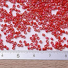Бисер Японский MIYUKI Delica DB0159 11/0, Opaque Vermillion Red AB, 1000шт/5г, (УТ100027721), фото 3