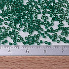 Бісер Японський MIYUKI Delica DB0776 11/0, Dyed Semi-Frosted Transparent Emerald, 1000шт/5г, (УТ100027708), фото 3