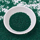 Бісер Японський MIYUKI Delica DB0776 11/0, Dyed Semi-Frosted Transparent Emerald, 1000шт/5г, (УТ100027708), фото 4