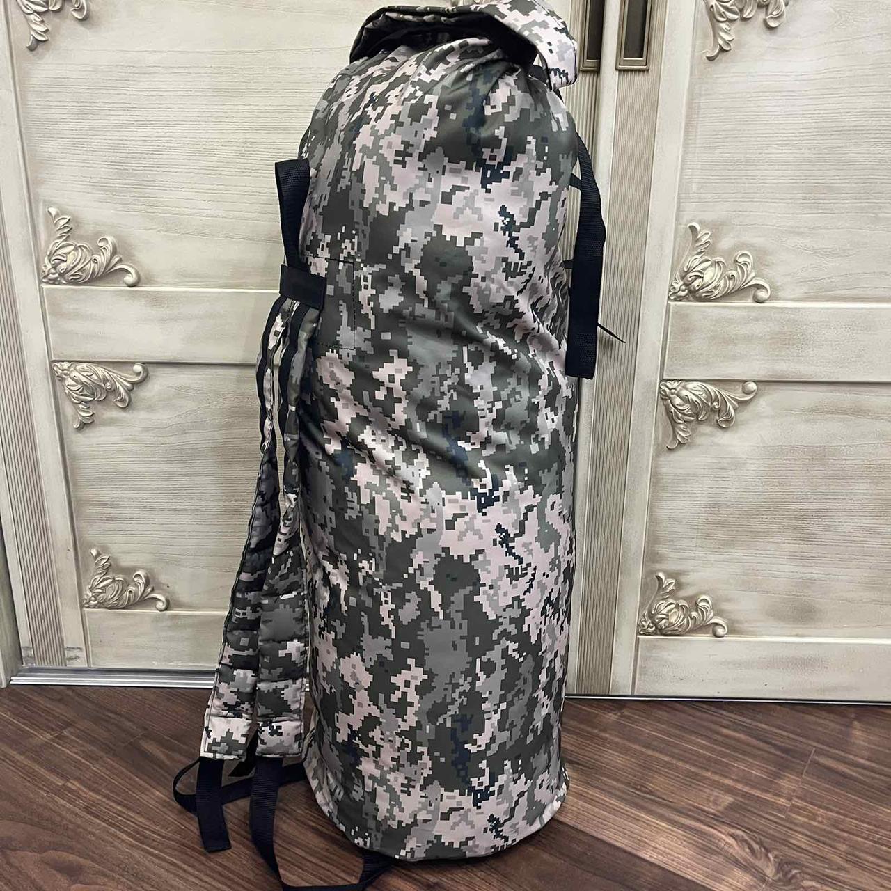 Рюкзак мішок чоловічий баул тканина Оксфорд на ПВХ 90 л піксель