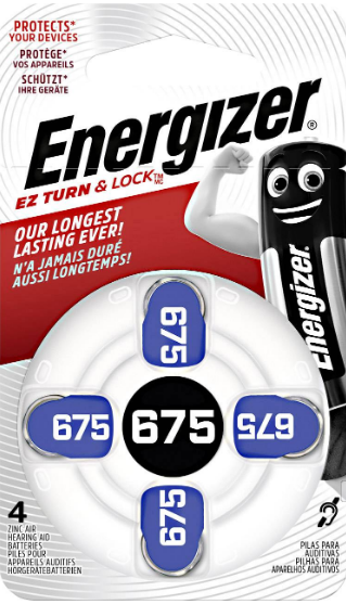 Батарейка Energizer Zinc Air 675 DP 4/24шт (Zinc Air 675DP ZA675 PR44 AC675 DA675 675A 675HP PR675)