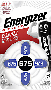 Батарейка Energizer Zinc Air 675 DP 4/24шт (Zinc Air 675DP ZA675 PR44 AC675 DA675 675A 675HP PR675)