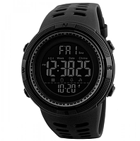 Кварцові військові та армійські чорні електронні тактичні годинники skmei з каучуковим ремінцем круглі