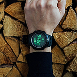 Водонепроникний спортивний чоловічий годинник електронний із підсвіткою, секундоміром і будильником, фото 5