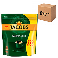Ящик растворимого кофе JACOBS MONARCH Якобс Монарх (ОРИГИНАЛ) 400гр. (в ящике 8 шт)