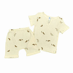 Мусліновий комплект-двійка - топ і шорти - Пір'ячко Minikin