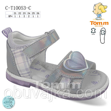 Літнє взуття оптом Босоніжки для дівчинки від виробника Tom m (рр 21-26), фото 2