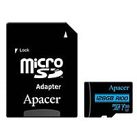 Картка пам'яті Apacer 128 GB microSDHC class 10 UHS-I U3 V30 (AP128GMCSX10U7-R)