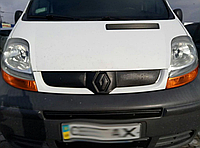 Зимняя Накладка для Renault Trafic 2001-2006 на решетку радиатора глянцевая "FLY"