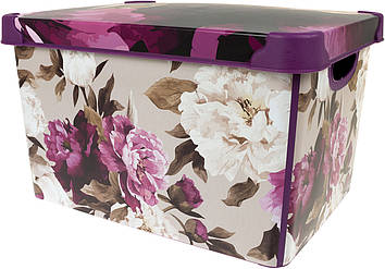 Коробка-бокс "Qutu Style Box" Rosy з кришкою 22л №92723