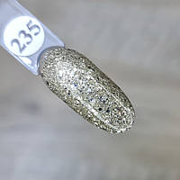 Гель лак для ногтей Sweet Nails глиттерный - серебро №235 8мл Польша