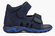 Босоножки дитячі для хлопчиків сині натуральна шкіра  Україна Lioneli - розмір 22 (14,4 см)
