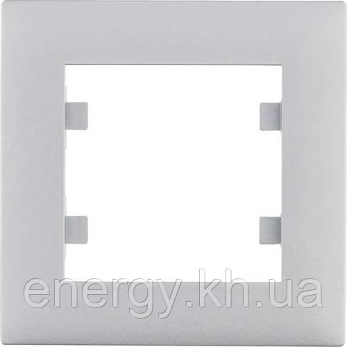 Рамка 1 пост. Hager Lumina Intense Срібний, фото 1