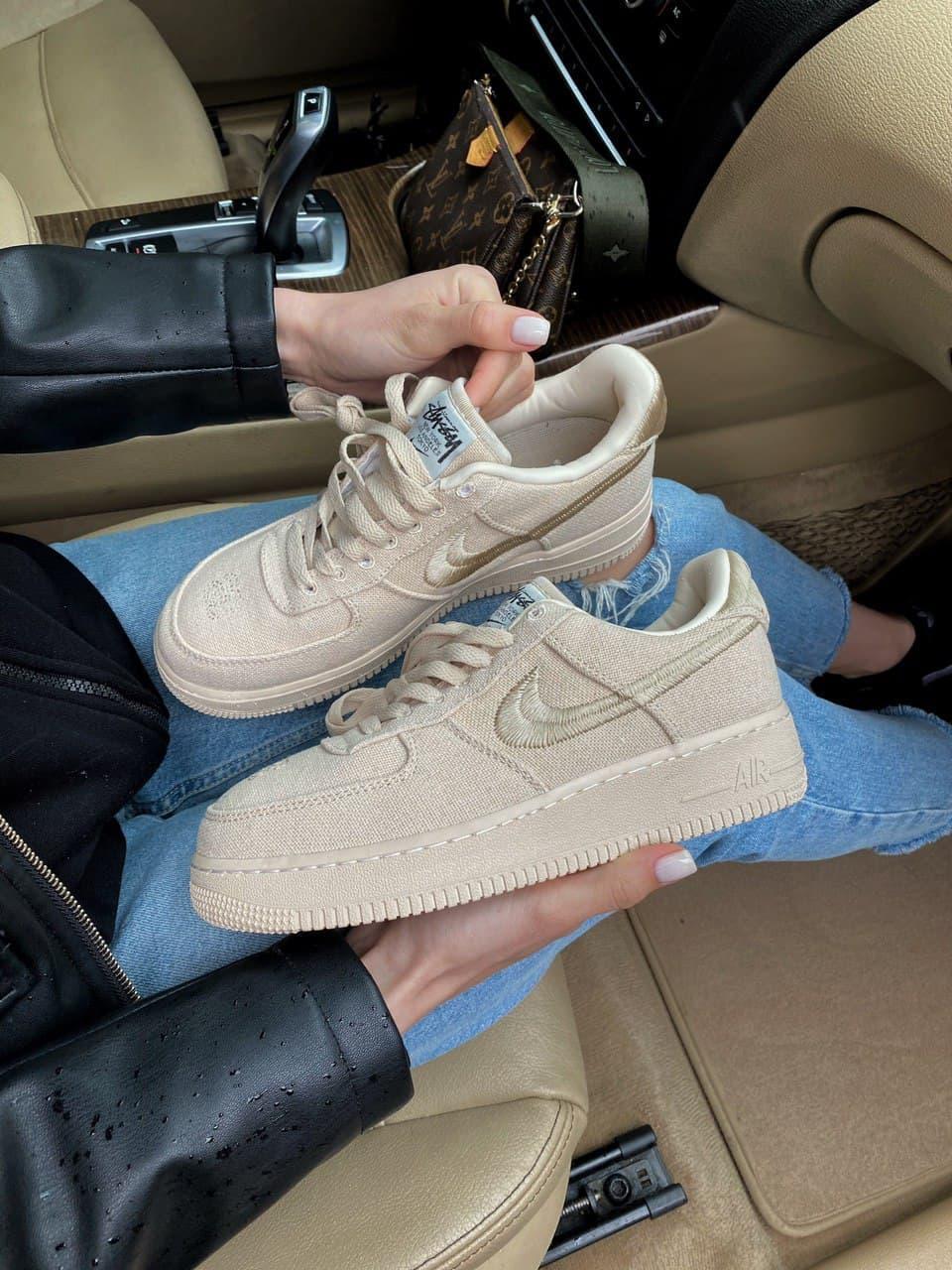 Кросівки унісекс Nike Air Force 1 Fossil Stussy Size 40