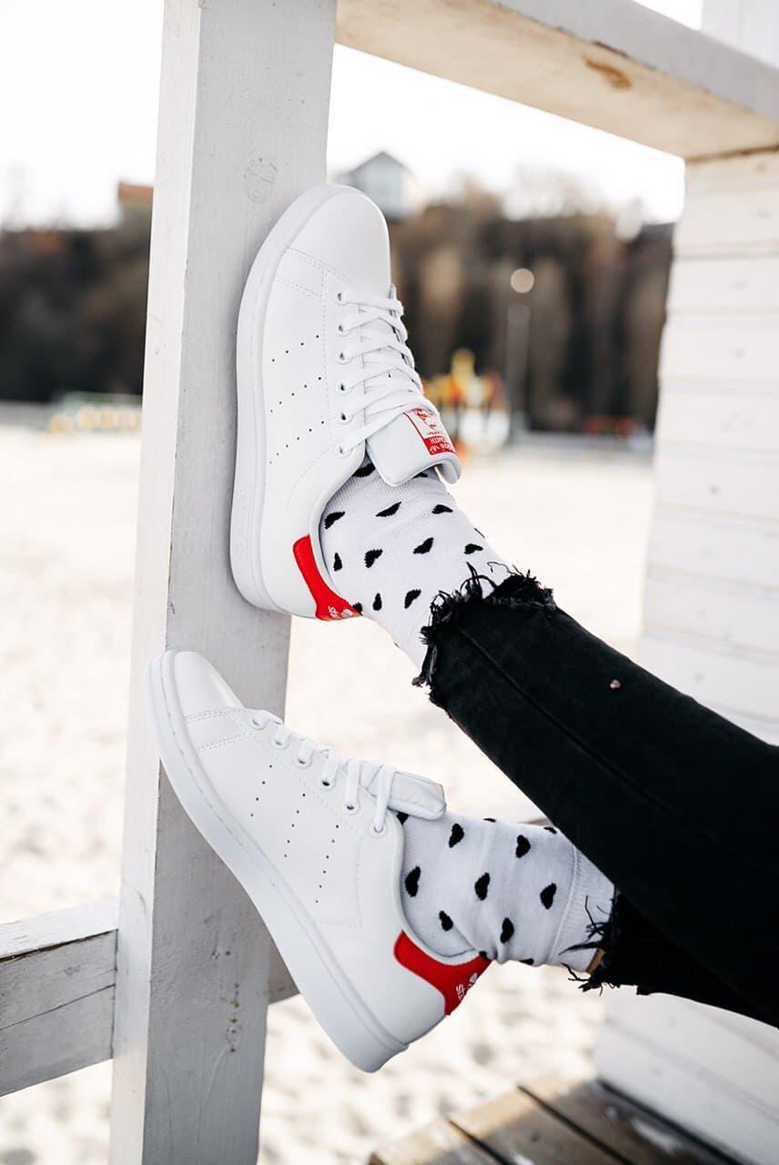 Кросівки унісекс Adidas Stan Smith White Red Size 40