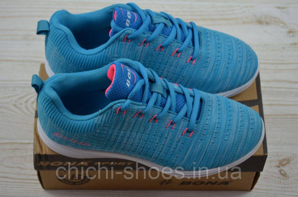 Кросівки підліткові Bona 665L-2 блакитні текстиль, фото 1