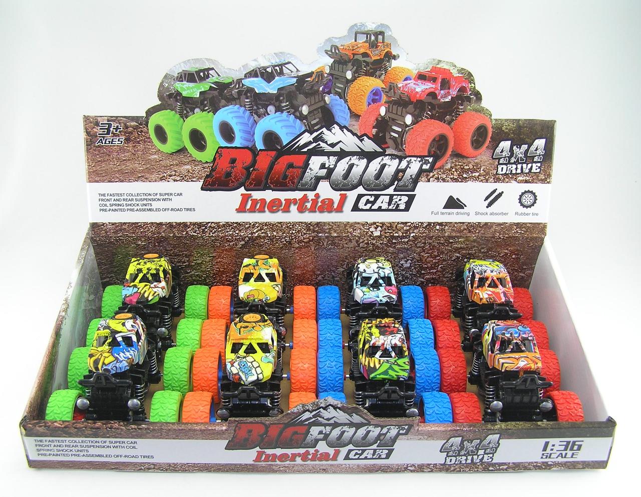 Дитяча машинка інерційна Бігфут (упаковка 8 штук), фото 1