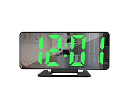 Годинник мережевий VST 888-4 зелений на дзеркалі (USB)