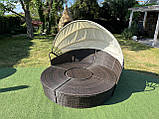 Шезлонг круглий 180 см., садовий острів, мушля, фото 7