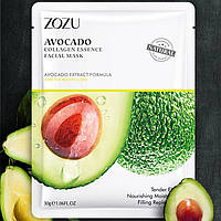 Тканевая маска для лица с авокадо и коллагеном Zozu Avocado Collagen essence Facial Mask